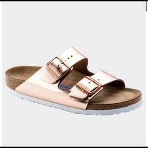 BIRKENSTOCK Arizona Womens Rose Gold Sandals Sz 38
